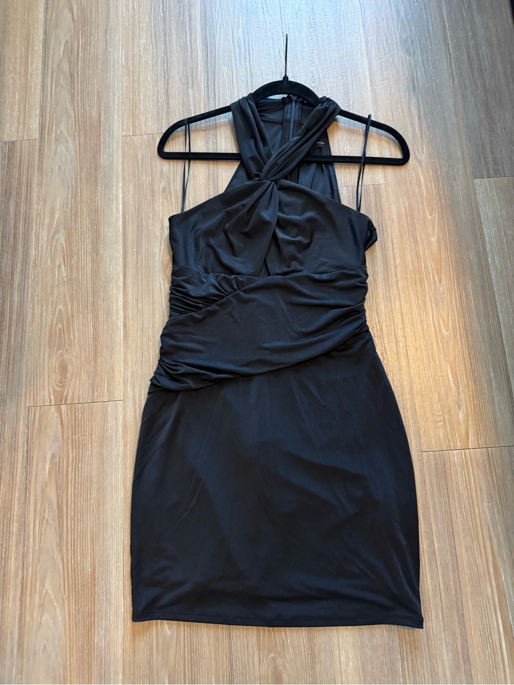 Guess Black One-Shoulder Twist Front Cocktail Dress